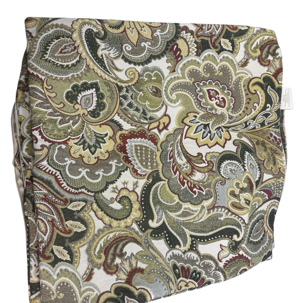 Set 4 Paisley Floral Pillowcases 19" x 19" Square Polyester/Cotton Blend